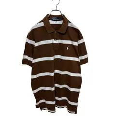 【Polo by Ralph Lauren】 90～00s Striped Polo Shirt ボーダー ワンポイント ポニーロゴ刺繍ポロシャツ S-6481