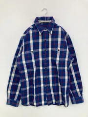 Polo Ralph Lauren ポロラルフローレン シャツ/ブラウス M ブルー コットン チェック柄 ミドル丈 長袖 レギュラーカラー