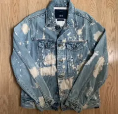 ZARA 1975 ダメージ ブリーチド ライトブルー デニムジャケット