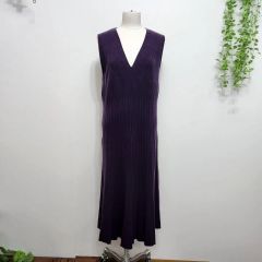 PLEATS PLEASE ノースリーブ ワンピース ボルドー サイズ3 - メルカリ