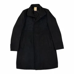 ウーヨンミ 12FW ハリー ツイード ヘリンボーン ハイネック ウール コートのサムネイル