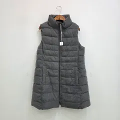 グレー ハイネック 軽量 ダウン ベスト 日本 ヴィンテージ