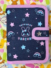 デニム スケジュール帳 手帳 犬 星 平成レトロ 当時物 シール帳