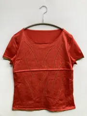 ESPIE エスピエ Tシャツ/カットソー 38 レッド ショート丈 半袖 クルーネック(丸首)