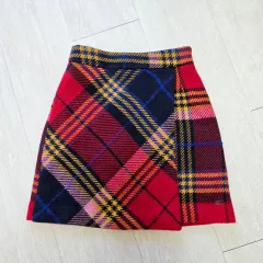 トミーヒルフィガー CHECK ウール ラップスカート 修理品のサムネイル