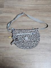 Kipling ボストンバッグ ブラック ゼブラ柄ミニショルダーカ-ド入付き