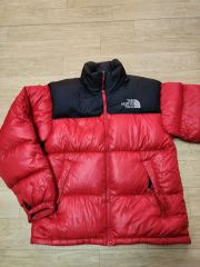 THE NORTH FACE ダウンジャケット L レッド/ブラック - メルカリ