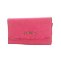FURLA ピンクレザー キーケース - メルカリ