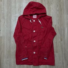 希少美品 ラコステ ダウン ジャケット ワニ プレート ロゴ 5 L 相当 