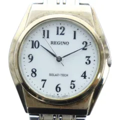 シチズン CITIZEN レグノ REGUNO E031K005418 腕時計 ウォッチ ソーラー 白文字盤 ロゴ シルバー色 ■GY11 /MQ
