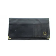 ダンヒル dunhill 長財布 札入れ ウォレット レザー ロゴ 黒 ブラック ■GY17 /MQ