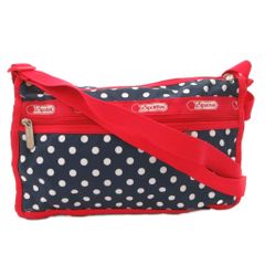 新品未使用】レスポートサック りんご柄 長財布 ネイビー/レッド