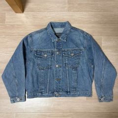数量限定 JIMWAG ショートボムデニムジャケット ブルー 平成フラミンゴ