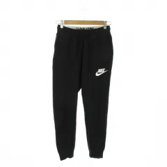 ナイキ NIKE ジョガーパンツ スウェット スポーツウエア S 黒 ブラック 無地 ドローストリングウエスト 裾リブ /AH3 ■GY99