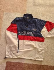 超希少】adidas デニムジャケット ジップアップ インディゴ ステッチ M 