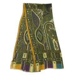 美品】ETRO ペイズリー柄 ストール ウール シルク混 イタリア製 - メルカリ