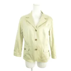 バーバリー ロンドン BURBERRY LONDON ジャケット 上着 42 ベージュ 無地 テーラードカラー 七分袖 /MN40 ■GY99
