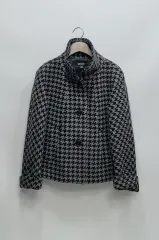 DKNY ハウンドトゥース パータン ウール100% ショート ジャケット / レディース 55 (85)のサムネイル