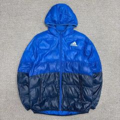 adidas ロゴプリントフーディーパーカー 光沢 ブラック/VW453 - メルカリ