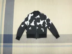 (M/95) ニール バレット メンズ カウ パッチ ブルゾン ジャケット ブラックのサムネイル