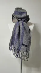 BURBERRYバーバリー 90's グレー チェックノバ カシミア マフラー/ショール