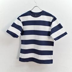 UNUSED / ボーダー柄 半袖 フットボール Tシャツ カットソー 0 - メルカリ