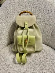 GUCCI グッチバンブー カーフレザー リュックゴールド金具 オールド 