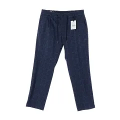 (新品) Tommy Hilfiger トミーヒルフィガー バンディング コットン イージー パンツ ズボン ネイビー CHECK W36のサムネイル