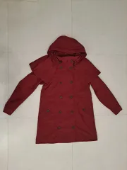 THE NORTH FACE ザノースフェイス レディース フードケープ ダブル ボタン コート バーガンディのサムネイル