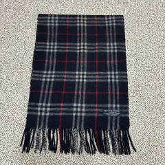 ラムウール100 BURBERRY バーバリー ノヴァチェック CHECK ネイビ マフラー A-