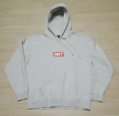 OBEY ボックスロゴ フーディー グレー (XL)のサムネイル