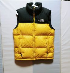 THE NORTH FACE ダウンベスト 黒/黄色 - メルカリ