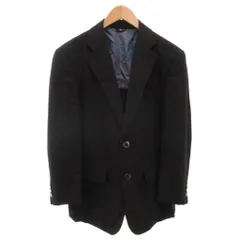 ランバン LANVIN Collectionテーラードジャケット ブレザー メタルボタン 背抜き ウール R46 黒 ブラック /FF
