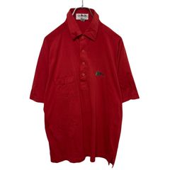90s バックスバニー半袖ポロシャツルーニーテューンズバーガンディ短丈 