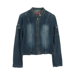 GUESS (WOMEN - S) コットン ジップアップ デニム ジャケットのサムネイル