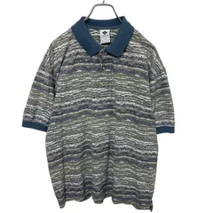 【Columbia】 90～00s Multi Striped Polo Shirt マルチボーダーポロシャツ S-6517