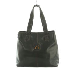 Kitamura キタムラ シボ革 レザー トートバッグ ブラック 肩掛け A4