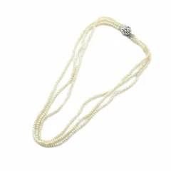 ノーブランド品 ネックレス アクセサリー 淡水パール 真珠 Silver925 白 ホワイト ■GY11 /MQ