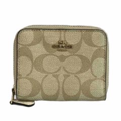 コーチ COACH 財布 二つ折り PVC レザー Wファスナー シグネチャー