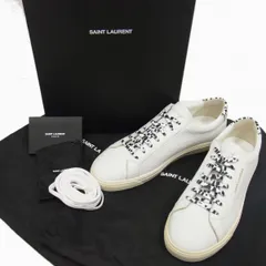 新品 定価75.000円◇SAINT LAURENT BABYCAT ANDY レザースニーカー パンチングレザー ローカット サンローラン 保存袋 替紐 箱付のサムネイル