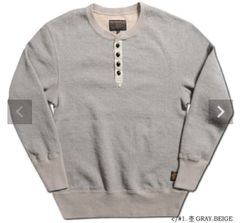 フリーホイーラーズ グレイトレイクス ヘンリーネック長袖Tシャツ