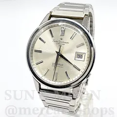 稼働 SEIKO セイコー スポーツマチック カレンダー 820 828960 自動巻き AT 17石 デイト シルバー メンズ腕時計 OJ265