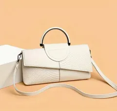 【ホワイト】クラッチバッグ ショルダーバッグ 2way パーティーバッグ  レディース カバン 大容量 高見え 上品 レザー調 フォーマル 人気