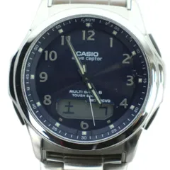カシオ CASIO WVA-M630 wave ceptor 腕時計 ウォッチ ソーラー アナデジ カレンダー付き シルバー色 ■GY18 /MQ