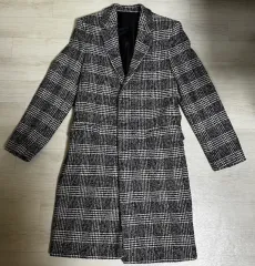 アミAMI モノトーン CHECK ロング ウール コートのサムネイル