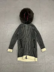 LANVIN フード付きダウンコート ニット ロング丈 (100)のサムネイル