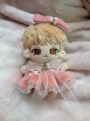 無属性 自作ぬいぐるみ 紫✖️黒大きなリボン付き オッドアイな男の子