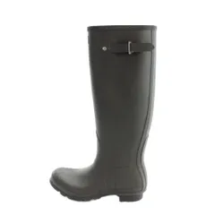 ハンター HUNTER レインブーツ ロング ラバー ロゴ UK6 茶 ブラウン ■GY11 /MQ