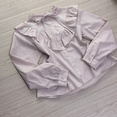 OHGA ラッフルショルダーブラウス♡ホワイト 試着のみ かわいい 体型