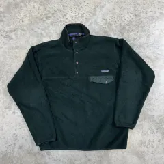 90s パタゴニア Synchilla（シンチラ） スナップ-T ダークグリーン メキシコ